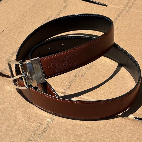 Beverly Hills Polo Club Men's Leather Belt - Picture 2 of 8